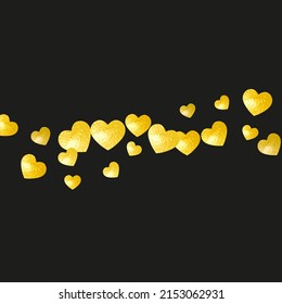 San Valentin Sale Pattern. Handdrawn Banner For Mom. Special Frame. Golden Art Splatter. Modern Concept For Party. Gold Fashion Design. Yellow San Valentin Sale Pattern.
