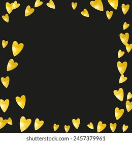 San Valentin Sale Template. February Poster For Mother. Vintage Frame. Yellow Happy Painting. Random Sparkle For Anniversary. Gold Modern Design. Golden San Valentin Sale Template.