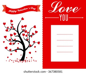 san valentine day card. space for text