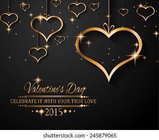 San Valentine's Day background for dinner invitations, romantic letterheads, book covers, poster layout or couple themed parties.