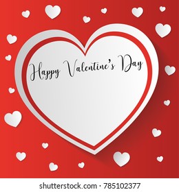 San Valentine's Day card with space for text for write love card