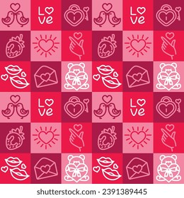 San Valentine's Day. Love. Celebration. Seamless pattern for fabric, wrapping, textile, wallpaper, apparel. Vector.