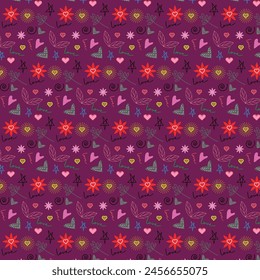 San Valentine's Day Love Celebration Seamless pattern for fabric wrapping textile wallpaper