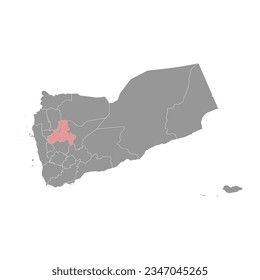 Sanaa governorate, administrative division of the country of Yemen. Vector illustration.