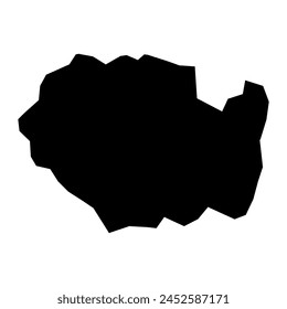 Mapa de la provincia de Sánchez Ramírez, división administrativa de República Dominicana. Ilustración vectorial.