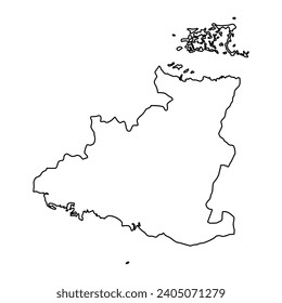 Sancti Spiritus province map, administrative division of Cuba. Vector illustration.