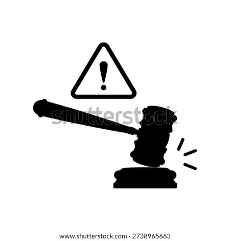 Sanction icon. Flat vector illustration design