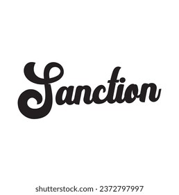 sanction text on white background.