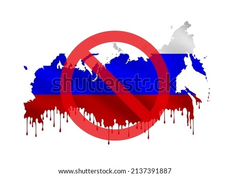 Sanctions against Russia vector illustration