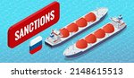Sanctions, embargo on Russian gas and oil. Russia aggressor, war. Transportation, delivery, transit of natural gas