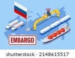 Sanctions, embargo on Russian gas and oil. Russia aggressor, war. Transportation, delivery, transit of natural gas