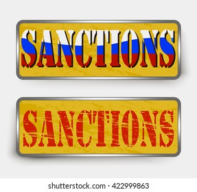 Sanctions on a road sign