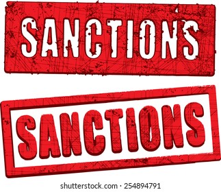 Sanctions Rubber Stamp Stock Vector (Royalty Free) 254894791 | Shutterstock