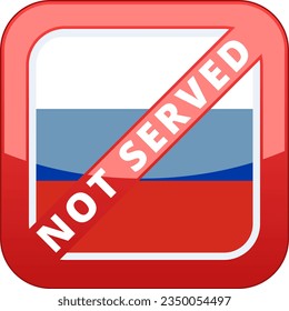 Sanctions russia label. Concept illustration