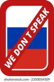 Sanctions russia label. Concept illustration