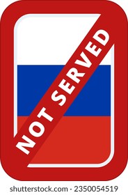 Sanctions russia label. Concept illustration