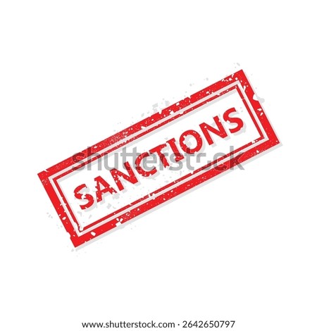 Sanctions text stamp vector illustration