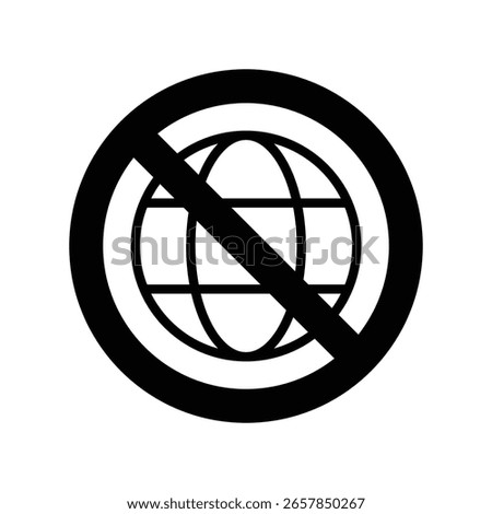 Sanctions Vector for Economic Diplomacy Tools, Trade restriction icon, political pressure and global impact
