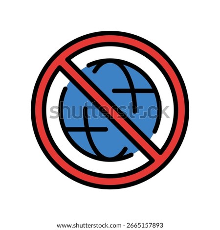 Sanctions Vector for Economic Diplomacy Tools, Trade restriction icon, political pressure and global impact