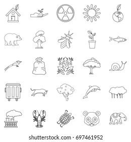 Sanctuary icons set. Outline set of 25 sanctuary vector icons for web isolated on white background