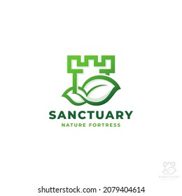 Sanctuary - Nature Fortress Logo Template