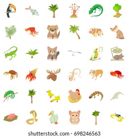 Sand Animal Icons Set Cartoon Style Stock Vector (Royalty Free ...