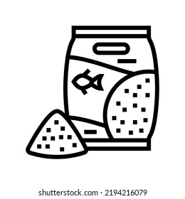 sand aquarium fish line icon vector. sand aquarium fish sign. isolated contour symbol black illustration