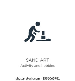 Sand art icon vector. Trendy flat sand art icon from activity and hobbies collection isolated on white background. Vector illustration can be used for web and mobile graphic design, logo, eps10