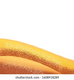 Sand background. Desert Dunes landscape vector illustration. Arabic scenery vector illustration.