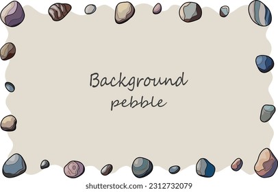 Sand background with sea pebbles