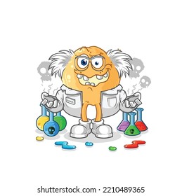 the sand ball mad scientist illustration. character vector