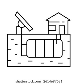 sand batteries future technology line icon vector. sand batteries future technology sign. isolated contour symbol black illustration