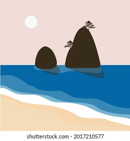 Sand beach background.Eps 10 vector.