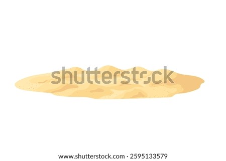 Sand. Beach sand. Isolated sand on a white background. Vector illustration.