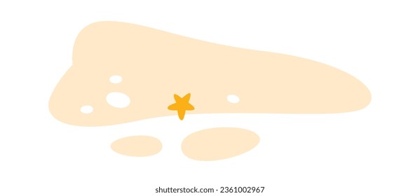 Sand Beach Landscape Vector Illustration