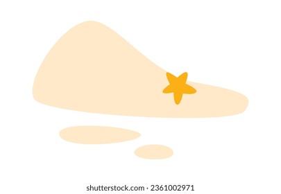 Sand Beach Landscape Vector Illustration
