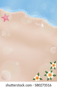 Sand. Beach. Sea. Vector illustration. 
