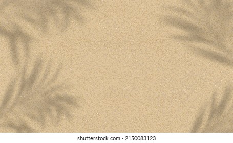 Sand Beach Texture With Shadow Background, Sandy Vector Wall By Sea, Summer Design Featuring Natural Material, Ground Pattern, Travel Banner, Spring Landscape, Wave Silhouette And Tropical Ocean.