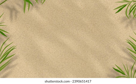 Sand Beach Texture With Shadow Background, Sandy Vector Wall By Sea, Summer Design Featuring Natural Material, Ground Pattern, Travel Banner, Spring Landscape, Wave Silhouette And Tropical Ocean.