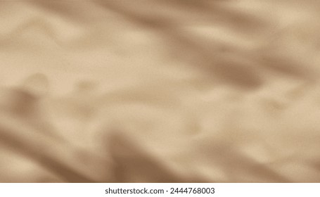 Sand Beach Texture With Shadow Background, Sandy Vector Wall By Sea, Summer Design Featuring Natural Material, Ground Pattern, Travel Banner, Spring Landscape, Wave Silhouette And Tropical Ocean.