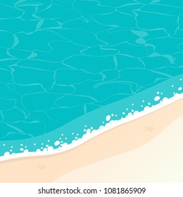 sand beach wave background vector