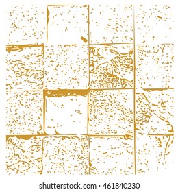 Sand brick square block wall texture with brown outline for print on card fabric paper and book cover