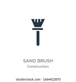 Sand brush icon vector. Trendy flat sand brush icon from construction collection isolated on white background. Vector illustration can be used for web and mobile graphic design, logo, eps10