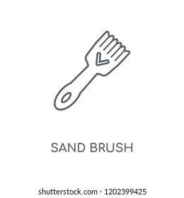 Sand Brush linear icon. Sand Brush concept stroke symbol design. Thin graphic elements vector illustration, outline pattern on a white background, eps 10.