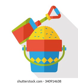 sand bucket flat icon