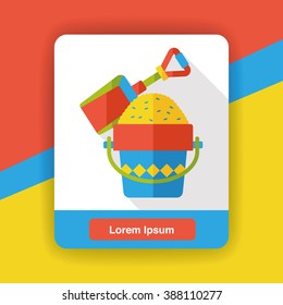 sand bucket flat icon