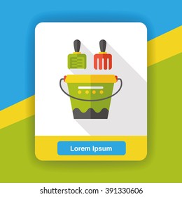 sand bucket flat icon