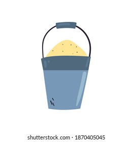 sand bucket flat style icon design, Summer vacation and tropical theme Vector illustration