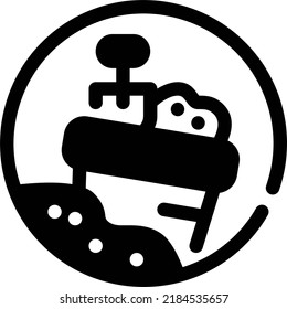 Sand Bucket Glyph icono diseño vectorial de icono y plantilla de ilustración