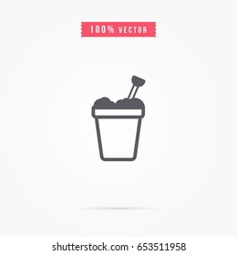 Sand bucket icon